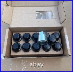 Land Rover Defender L663 Black Locking Wheel Nut Set Of 5 Lockers For Spare