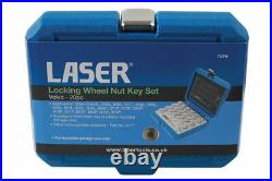 Laser 7076 17 Piece Locking Wheel Nut Key Set Fits Volvo