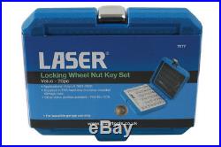 Laser 7077 20 Piece Locking Wheel Nut Key Set Fits Volvo