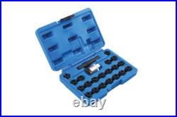 Laser 7108 22 Piece Locking Wheel Nut Key Set Fits VAG