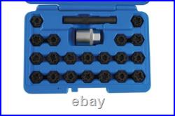 Laser 7108 22 Piece Locking Wheel Nut Key Set Fits VAG