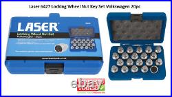 Laser Locking Wheel Nut Key Set 20pc Volkswagen 6427