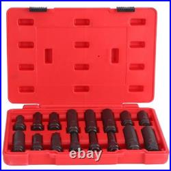 Locking Lug Nut Wheel Lock Key Removal Tool 16Pcs/Set For Auto