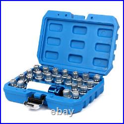 Locking Wheel Nut Key Removal Installer Stud Extractor Socket Set Tool for VW