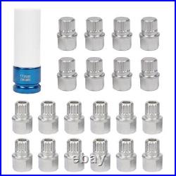 Locking Wheel Nut Key Removal Installer Stud Extractor Socket Set Tool for VW