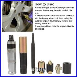 Locking Wheel Nut Key Remover Efficient Wheel Lock Removal Kit For Repairing
