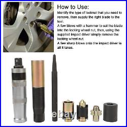 Locking Wheel Nut Key Remover Efficient Wheel Lock Removal Kit For Repairing