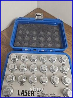 Locking Wheel Nut Key Set Laser 7076 Volvo 20 Pc Set Professional Use Only Ref H