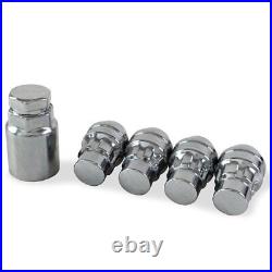 Locking Wheel Nuts For Hyundai i10 Silver M12x1.5