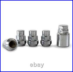 Locking Wheel Nuts For Ssangyong Rexton Silver Chrome M14x1.5