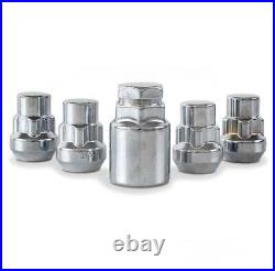 Locking Wheel Nuts For Ssangyong Rexton Silver Chrome M14x1.5