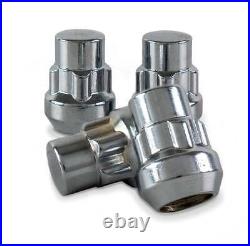 Locking Wheel Nuts For Ssangyong Rexton Silver Chrome M14x1.5