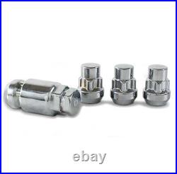 Locking Wheel Nuts For Ssangyong Rexton Silver Chrome M14x1.5