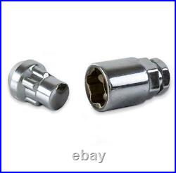 Locking Wheel Nuts For Ssangyong Rexton Silver Chrome M14x1.5