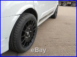 Locks + Nuts inc 18 Alloy Wheels 1250kg High Load Black XL Tyres Transit Custom