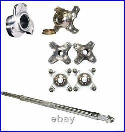 Lonestar Axcalibar Axle + Front Rear Wheel Brake Hubs + Lock Nut Suzuki LTR450