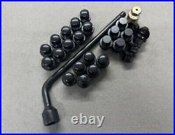 Lrc1127wb 16 Black Alloy Wheel Nuts With Locking Nuts And Heavy Duty Wheel Brace
