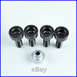 M121.5 for BMW 3 Series E90 Locking Alloy Wheel Nuts Bolts Black 36136786419