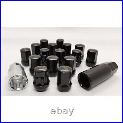 M12x1.5 RAYS 17HEX 32mm Black Steel Wheel Lug Lock Nuts 20pcs /set