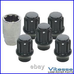 MACH5 5x Locking Wheel Nuts & Key Fits Defender Discovery Range Rover MK1 DA2475