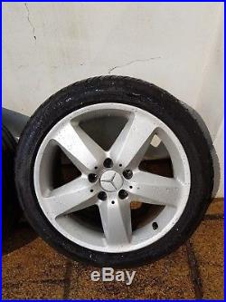 Mercedes 17 Alloy Wheels (x4) OEM SLK 5x112 with tyres + nuts + locking bolts