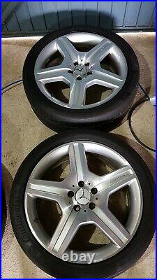 Mercedes AMG 19 Alloy Wheels For S-Class (W221), wheel bolts, and locking nuts