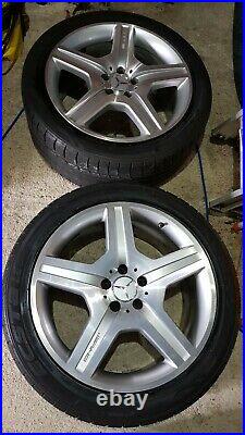 Mercedes AMG 19 Alloy Wheels For S-Class (W221), wheel bolts, and locking nuts