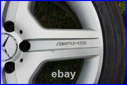 Mercedes AMG 19 Alloy Wheels For S-Class (W221), wheel bolts, and locking nuts