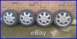 Mercedes Benz Vaneo set of 4 alloy wheels with bolts, locking nuts and key