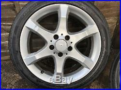 Mercedes C Class W203 GENUINE SPORT Alloy Wheels, Tyres & 2 Sets Of Locking Nuts