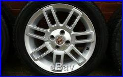 Mg Zr Rover 25 16 Gridspoke Alloy Wheels X 4 With Tyres And Locking Wheel Nuts