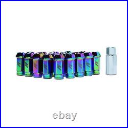 Mishimoto MMLG-125-LOCKNC Aluminium Locking Lug Nuts, M12 x 1.25, Neo Chrome