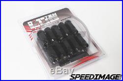 Monster Steel Lug Nuts Black 48mm 14x1.5 M14x1.5 Open Ended 20 Pcs Set Muteki