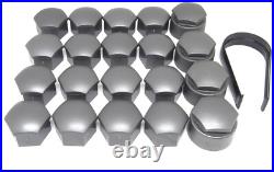 NEW GENUINE AUDI A1 2010-2022 WHEEL NUT BOLT COVERS 17mm LOCKING CAPS WITH TOOL