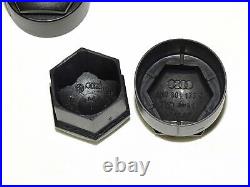 NEW GENUINE AUDI A2 A3 A4 A5 A6 A7 Q5 17mm WHEEL NUT COVERS LOCKING CAPS black