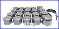NEW GENUINE AUDI A3 WHEEL NUT BOLT COVERS 17mm LOCKING CAPS WITH TOOL 2005-2019