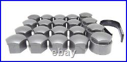 NEW GENUINE AUDI S6 WHEEL NUT BOLT COVERS 17mm LOCKING CAPS WITH TOOL 2006-2020