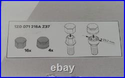 NEW GENUINE SKODA SUPERB 17mm WHEEL NUT BOLT COVERS LOCKING CAPS WITH TOOL