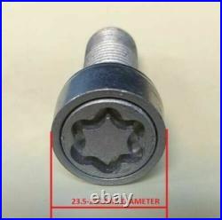 NEW GENUINE SKODA SUPERB 17mm WHEEL NUT BOLT COVERS LOCKING CAPS WITH TOOL