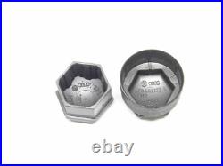 NEW GENUINE SKODA SUPERB 17mm WHEEL NUT BOLT COVERS LOCKING CAPS WITH TOOL