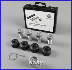 NEW Genuine VW Volkswagen anti-theft alloy wheel locking nut bolt set 000071597D