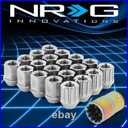 NRG LN-T200SL-21 16Pc M12x1.5 27mm Open End Wheel Lug Nut Set with4 Locks + Key