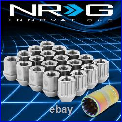NRG LN-T210SL-21 16Pc M12x1.25 27mm Open End Wheel Lug Nut Set with4 Locks + Key