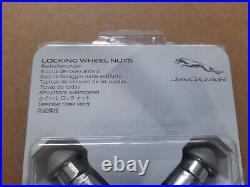 New Genuine Jaguar I-pace E-pace Chrome Locking Wheel Nuts T4a11436