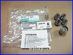 New Genuine Nissan 350Z Set Of 4 Locking Wheel Nuts/Bolts KE40989951