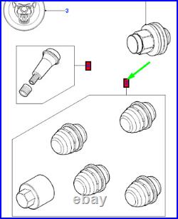 New Jaguar Xf X260 Locking Wheel Nut Kit T2h36567 Genuine