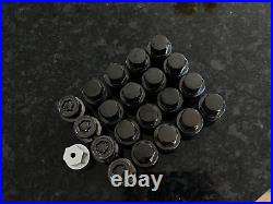 New Range Rover Vogue L405 Black Wheel Nuts & Locking Wheel Nut Set 2013-2022