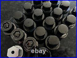 New Range Rover Vogue L405 Black Wheel Nuts & Locking Wheel Nut Set 2013-2022