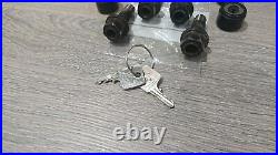 Original BMW E23 E24 E28 E30 Original Locking wheel bolts covers caps keys nuts