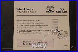 PW456-00008 Locking Wheel Nut Set New genuine Lexus accessory